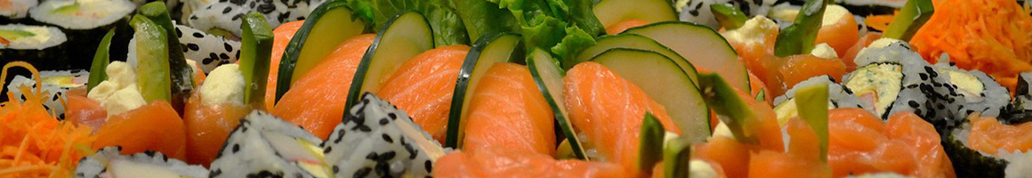Eating Asian Fusion Sushi at Bell Hut restaurant in Mechanicsville, VA.